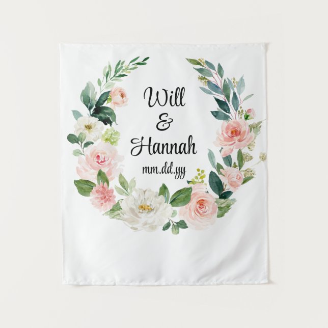 Tenture Réception de mariage de verdure personnalisée (Devant)