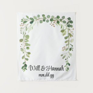 Tenture Réception de mariage de verdure personnalisée Prop