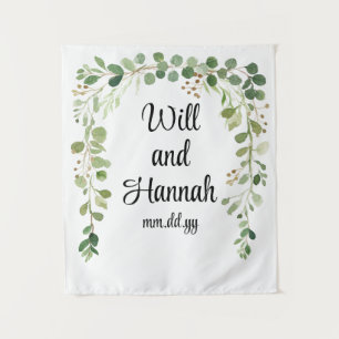 Tenture Réception de mariage de verdure personnalisée Prop
