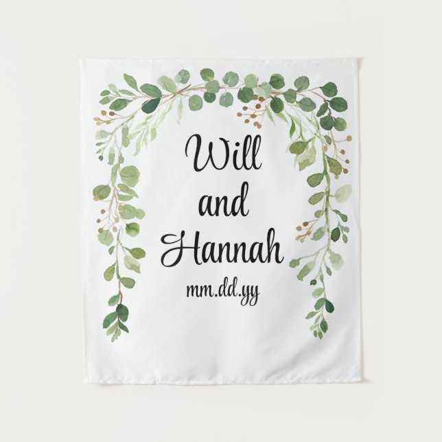 Tenture Réception de mariage de verdure personnalisée Prop (Devant)