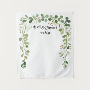 Tenture Réception de mariage de verdure personnalisée Prop