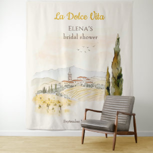 Tenture Réception de mariage sous le soleil des collines t