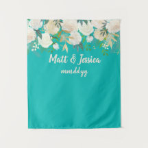 Réception Mariage Turquoise En Arrière-Plan Photo