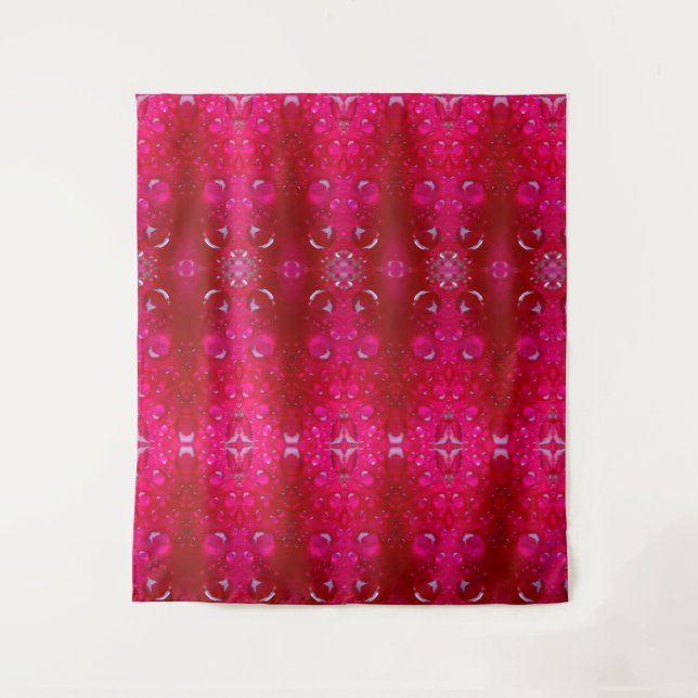Tenture Red Dianthus Ikat 4 (Devant)
