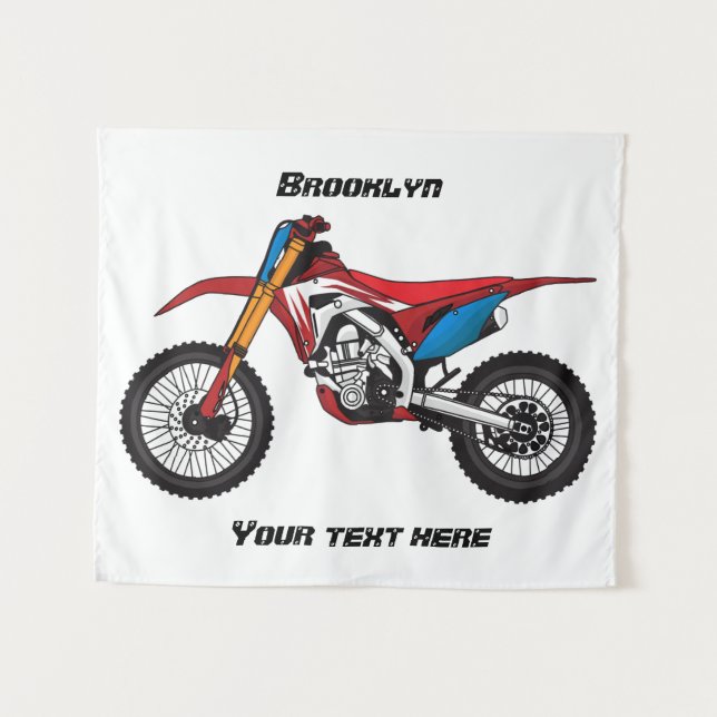 Tenture Red dirt bike motorcycle (Devant (Horizontal))