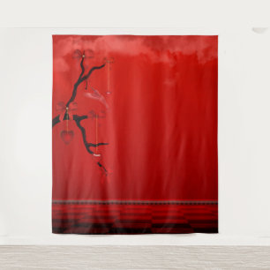 Tenture Red Heart Valentine's Day Photo ContexteTapestry