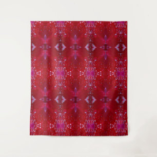 Tenture Red Snapdragon Ikat