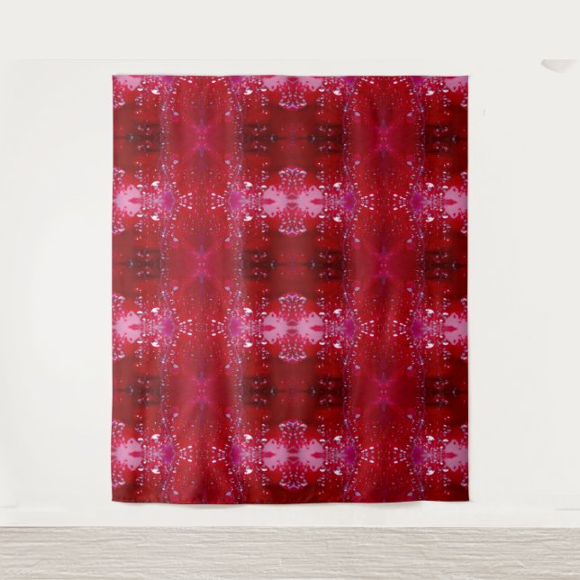 Tenture Red Snapdragon Ikat (Devant)