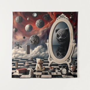 Tenture Réflexion sinistre de l'ours en peluche