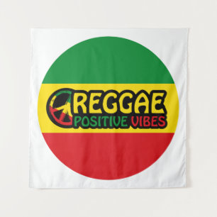 Tenture Reggae Musique avec des vibes positives et drapeau