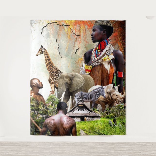 Tenture Reine Femme • Mur Afrocentrique  (Devant)