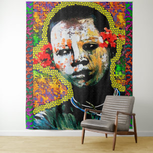 Tenture Religieux Tribale Afrocentrique