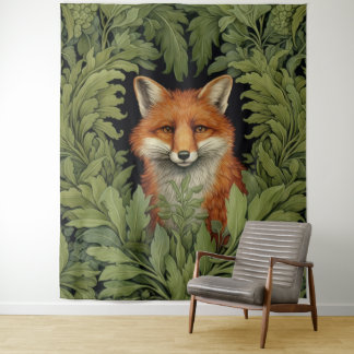 Tenture Renard Art nouveau dans la forêt