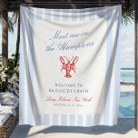 Tenture Rencontrez-moi dans la Bachelorette Hamptons<br><div class="desc">La suite de bachelorette "Meet Me in the Hamptons" est une collection d'inspiration côtière qui saisit le charme sans effort d'une célébration au bord de l'océan. Dotée de rayures bleu ciel, d'une élégante typographie de script et d'une illustration de homard rouge audacieuse, cette suite donne le ton d'une escapade nautique...</div>