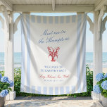 Tenture Rencontrez-moi dans la Bachelorette Hamptons<br><div class="desc">La suite de bachelorette "Meet Me in the Hamptons" est une collection d'inspiration côtière qui saisit le charme sans effort d'une célébration au bord de l'océan. Dotée de rayures bleu ciel, d'une élégante typographie de script et d'une illustration de homard rouge audacieuse, cette suite donne le ton d'une escapade nautique...</div>