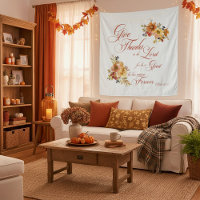 Rendez grâce au Seigneur automne aquarelle florale