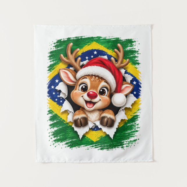 Tenture Renneau de Noël brésilien (Devant)
