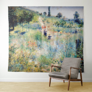 Tenture Renoir - Chemin montant dans les hautes herbes