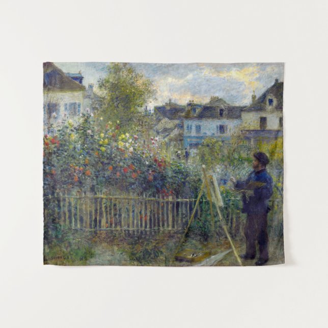 Tenture Renoir - Claude Monet Peinture dans son jardin (Devant (Horizontal))