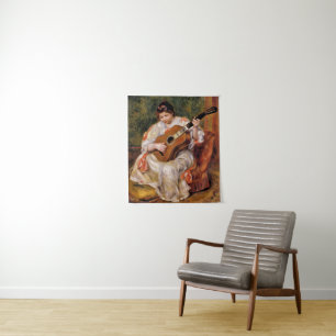 Tenture Renoir - Femme jouant de la guitare,