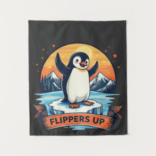 Tenture Résistez À Ce Que Je Me Tiens Avec Les Pingouins A