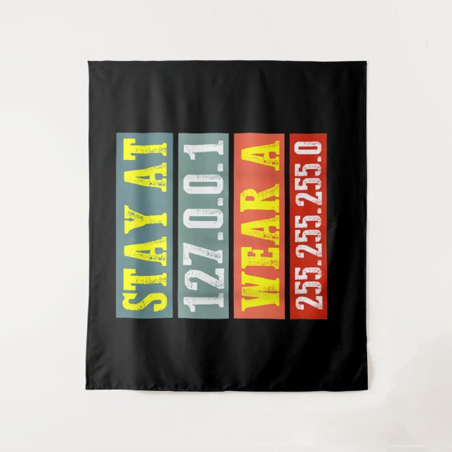 Tenture Restez à la maison Ingénieurs et portez un masque  (Devant)