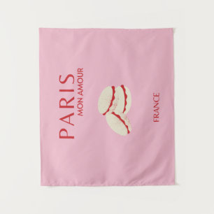 Tenture Retro Abstrait Pastel Paris Pink ans Pastel Travel
