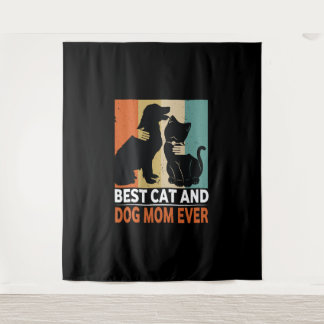 Tenture Retro Chat Chien Maman Chat Mama Furmama Chien Chi