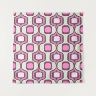 Tenture Retro Hand Drawn Geometric Square Pattern Minimal 