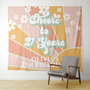 Tenture Retro Ici vient le soleil de la marguerite soleil 