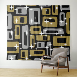Tenture Retro Mid-Century Moderne Abstrait