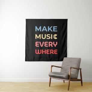 Tenture Retro Music Lover Cadeau - Faites de la musique pa