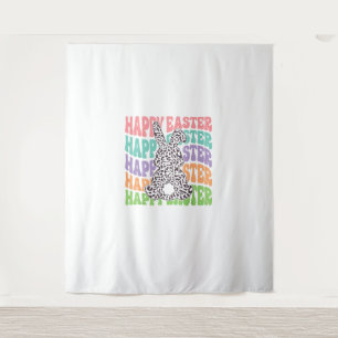 Tenture Retro Super Joyeux Léopard de Pâques Rabbit femmes