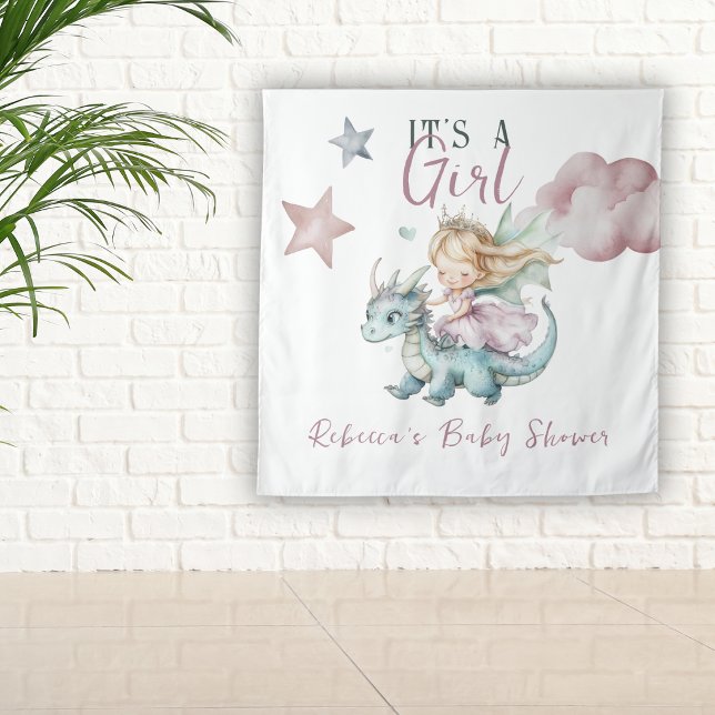 Tenture Rêve de Conte de Fées Dragon Rose Princesse Baby S (Créateur téléchargé)