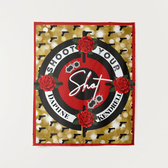 Tenture Révélation du sexe Fleurs ou Armes | Tirez votre c (Devant)