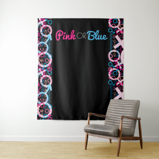 Tenture Révélation du sexe Rose ou Bleu Bébé Toile de Fond