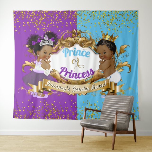 Tenture Révélation élégante de genre royal africain violet (En situation (horizontale))
