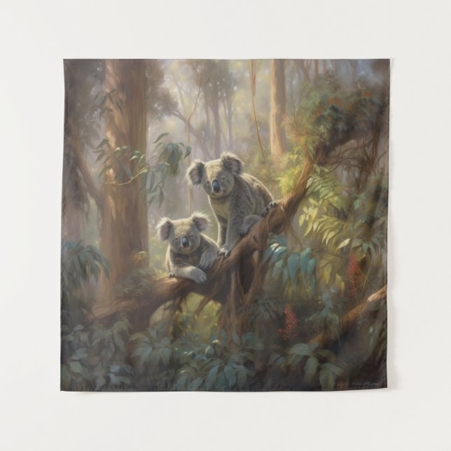 Tenture Rêves de forêt de koalas (Devant)