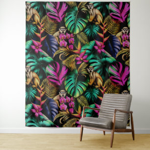 Tenture Rêves de jungle de singe motif de surface transpar