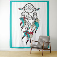 Rêveuse à plumes colorées