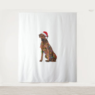Tenture Rhodesian Ridgeback Noël Lumières Noël Chien de No