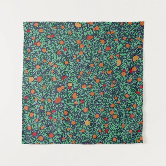 Tenture Rich Orchard : Vintage Tree Motif. (Devant)