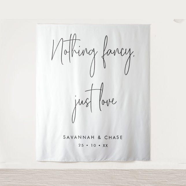 Tenture Rien de fantaisie Juste Amour Ceremony Mariage Con (Devant)