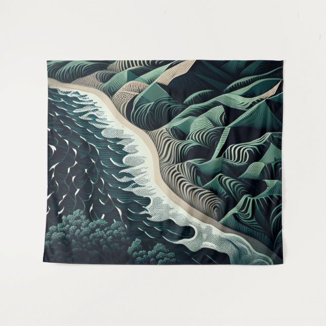 Tenture Rivages sereins (Devant (Horizontal))