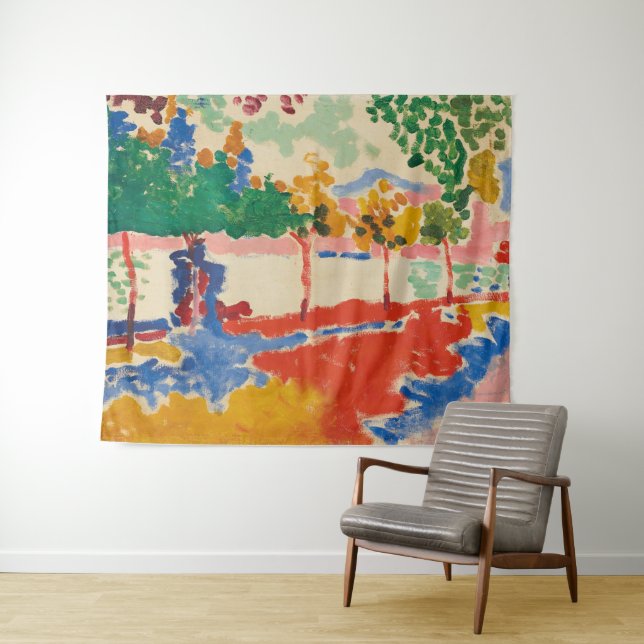 Tenture Rives de la rivière | Andre Derain | (En situation (horizontale))