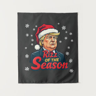 Tenture Rizz de la saison drôle de Trump Noël Santa