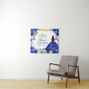Tenture Robe Bleue Royale Quinceañera Affiche de bienvenue