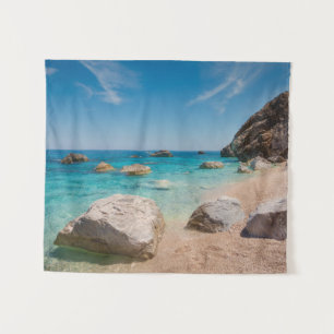 Tenture Rochers sur la plage de Cala Mariolu en Sardaigne,