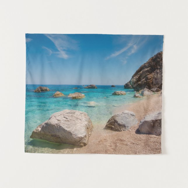 Tenture Rochers sur la plage de Cala Mariolu en Sardaigne, (Devant (Horizontal))