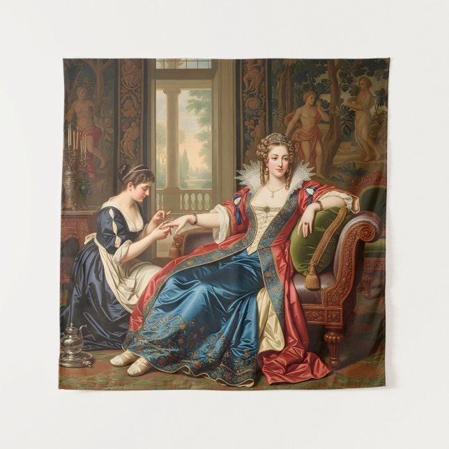 Tenture Rococo Secrets : La beauté du Regal dans un cadre  (Devant)